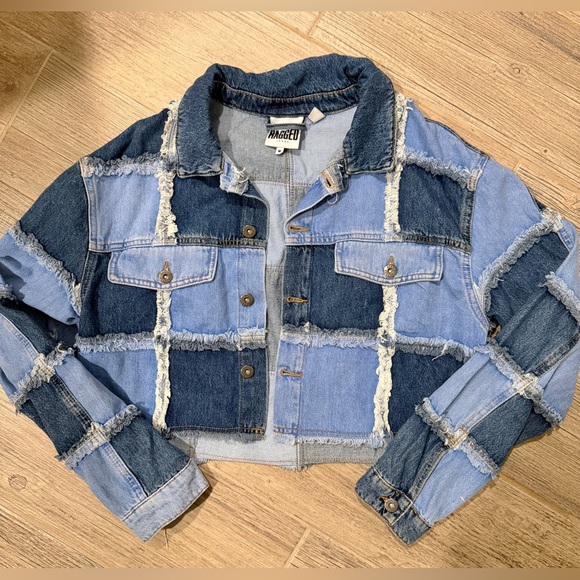 The Ragged Priest Blue Patchwork Jean Jacket - Picture 4 of 6